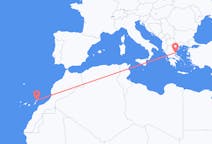 出发地 希腊出发地 沃洛斯目的地 西班牙兰萨罗特岛的航班