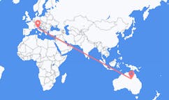 Flyreiser fra Mount Isa (Queensland), til Firenze
