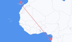 Vols depuis la ville de Port-Gentil vers la ville de Las Palmas