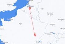 Flyreiser fra Dole, Frankrike til Brussel, Belgia
