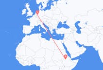 Flyreiser fra Bahir Dar, Etiopia til Duesseldorf, Tyskland