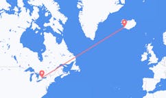 Loty z Toronto, Kanada do Reykjaviku, Islandia