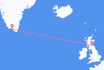 Vluchten van Edinburgh naar Qaqortoq