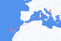 Flyreiser fra Dubrovnik, Kroatia til La Palma, Spania