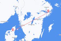 Vluchten van Aalborg, Denemarken naar Stockholm, Zweden