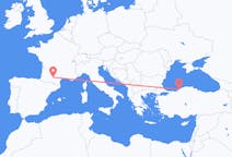 Flyreiser fra Zonguldak, Tyrkia til Toulouse, Frankrike