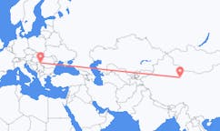 Flyg från Dunhuang, Kina till Timișoara, Rumänien
