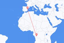 Flyrejser fra Kinshasa til Valencia