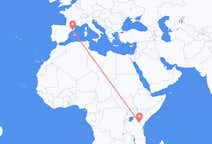 Vluchten van Kilimanjaro, Tanzania naar Barcelona, Spanje