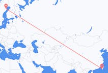 Flights from Kaohsiung, Taiwan to Skellefteå, Sweden