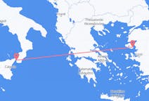 Flyreiser fra Reggio di Calabria, Italia til Mytilene, Hellas