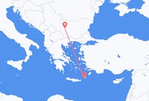 Vluchten van Kasos, Griekenland naar Sofia, Bulgarije