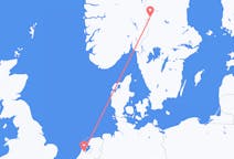 Fly fra Rörbäcksnäs til Amsterdam