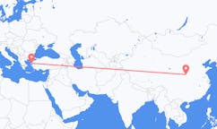 中国从西安出发飞往中国目的地 米蒂利尼的航班