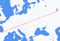 Flyreiser fra Kazan, Russland til Biarritz, Frankrike