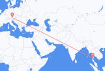 Flyreiser fra Bokpyin, Myanmar (Burma) til Salzburg, Østerrike