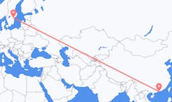 เที่ยวบิน จากฮ่องกง, เขตปกครองพิเศษฮ่องกงแห่งสาธารณรัฐประชาชนจีน ไปยัง Norrköping, สวีเดน
