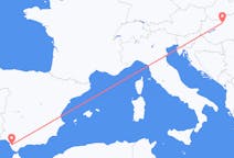 Vols de Budapest, Hongrie à Xérès, Espagne