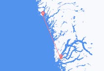 Vluchten van Maniitsoq, Groenland naar Nuuk, Groenland