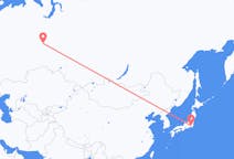 Vluchten van Tokio naar Khanty-Mansiysk