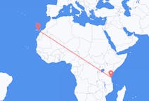 Flights from Zanzibar to Las Palmas