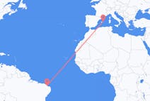 Flyrejser fra Aracati, Brasilien til Mahon, Spanien