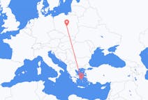 Flights from Syros, Greece to Łódź, Poland