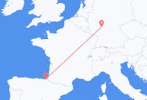 Vluchten van San Sebastián, Spanje naar Frankfurt, Duitsland