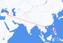 出发地 菲律宾出发地 卡坦端内斯·维拉克目的地 土耳其Diyarbakir的航班