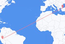 Flyrejser fra Pucallpa, Peru til Istanbul, Tyrkiet