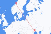 Flyg från Odessa, Ukraina till Trondheim, Norge