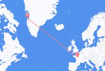 フランスのツアーから、グリーンランドのアシアトまでのフライト