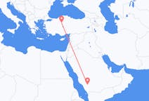 Flyreiser fra Bisha, Saudi-Arabia til Ankara, Tyrkia