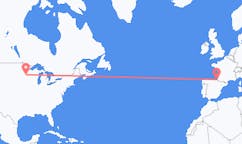Loty z Minneapolis, Stany Zjednoczone do San Sebastián, Hiszpania