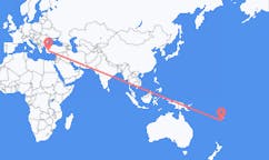 出发地 斐济出发地 坎達武島目的地 土耳其代尼茲利的航班