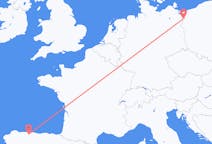 Flyg från Szczecin, Polen till Santiago del Monte, Spanien