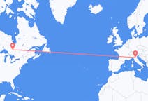 Flyrejser fra Timmins, Canada til Bologna, Italien