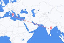 Vluchten van Rajahmundry, India naar Catanië, Italië