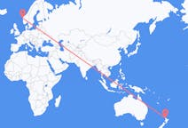 Vluchten van Auckland, Nieuw-Zeeland naar Florø, Noorwegen