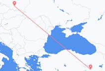 Flyg från Diyarbakır, Turkiet till Kraków, Polen