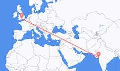 Flyreiser fra Surat, India til Southampton, England