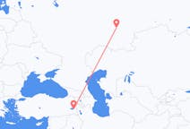 Vols d’Oufa, Russie pour Van, Turquie