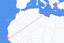 出发地 塞内加尔出发地 帽子溜冰目的地 希腊希俄斯的航班