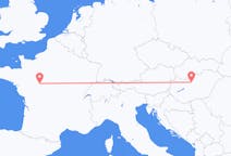 Flyg från Budapest, Ungern till Tours, Frankrike