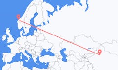Flyg från Korla, Kina till Ålesund, Norge