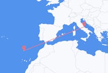 Lennot Pescarasta, Italia Funchaliin, Portugali