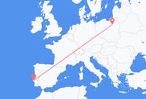 Vluchten van Szczytno, Polen naar Lissabon, Portugal