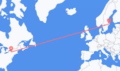 Flyg från Ithaca, USA till Stockholm, Sverige