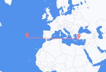 Flights from Ponta Delgada, Portugal to Dalaman, Turkey