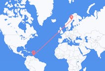 Flyrejser fra St George's, Grenada til Arvidsjaur, Sverige
